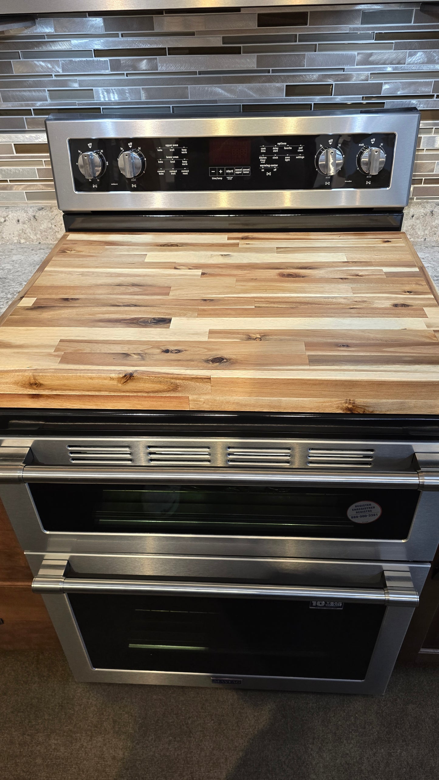 Acacia Cutting Board Stove Cover Custom Sizes Available!!! ***FREE SHIPPING***