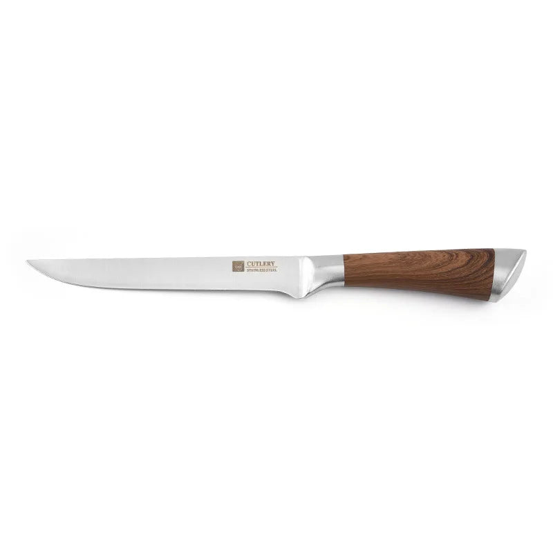 Stainless Steel Knife Set Kitchen Knives 6 Pcs Set Fruit Utility Boning Bread Slicing Chef Slicer Nakiri Paring Cooking Knife