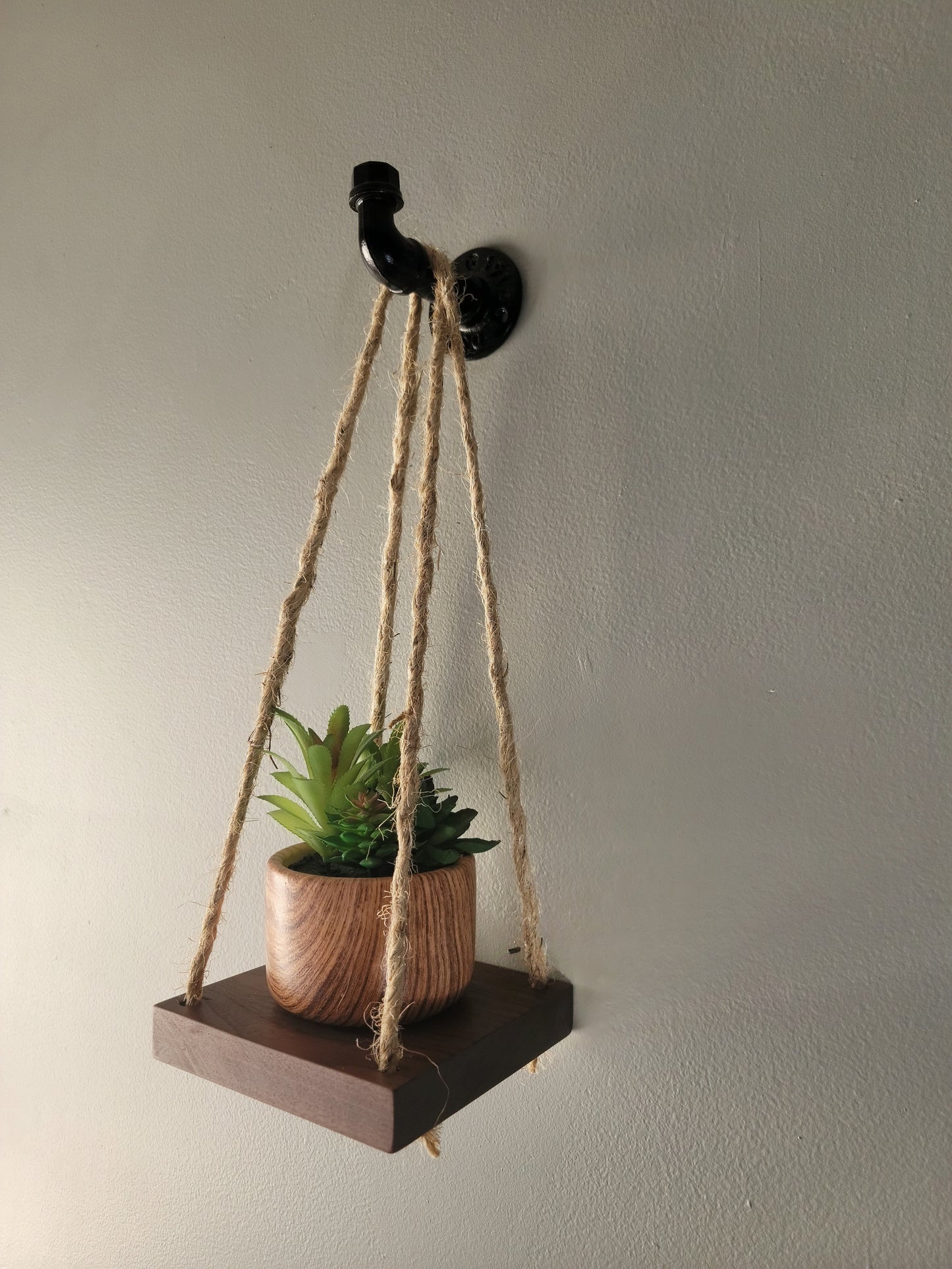 Solid Walnut Hanging Plant Stand