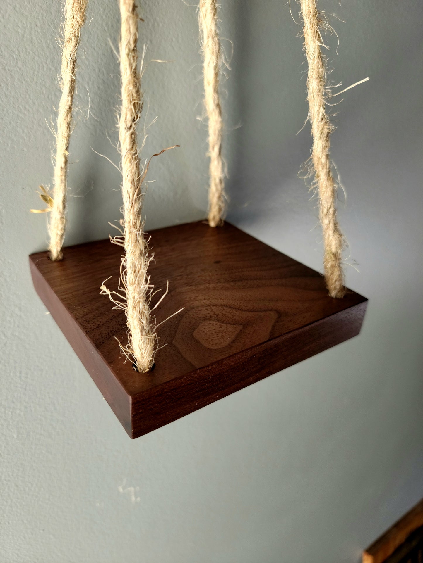 Solid Walnut Hanging Plant Stand