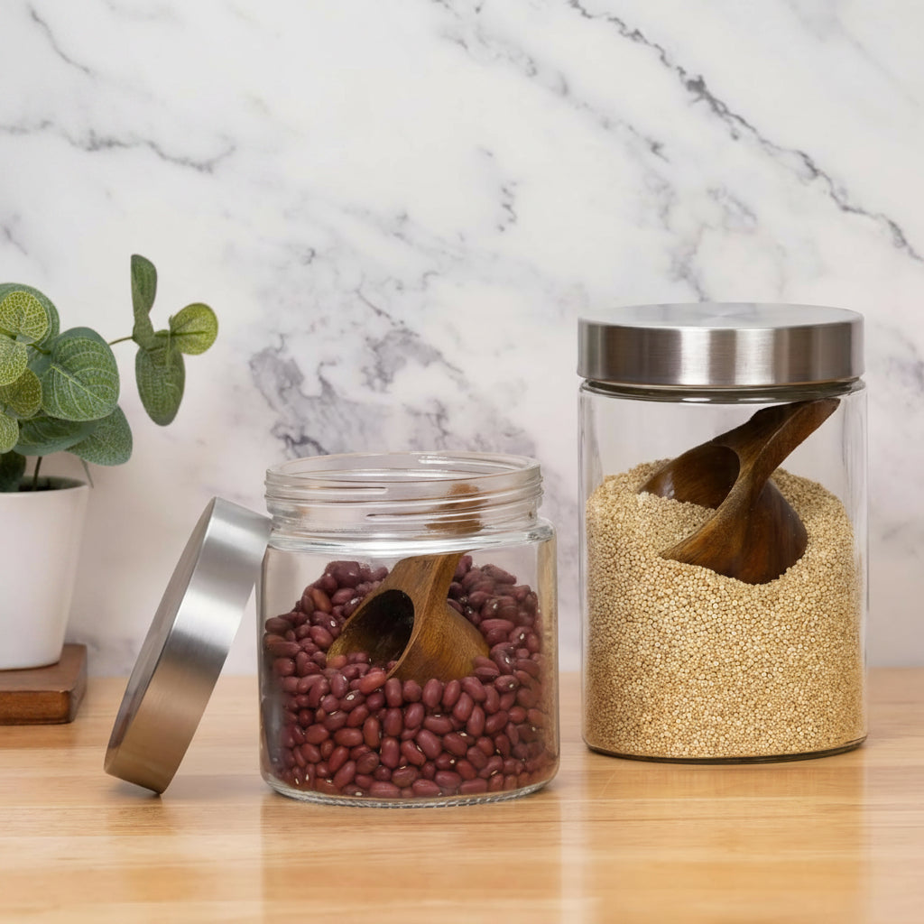 Wooden Measuring Cups and Spoons Set - Cute Measuring Cups, Wood Kitchen Accessories