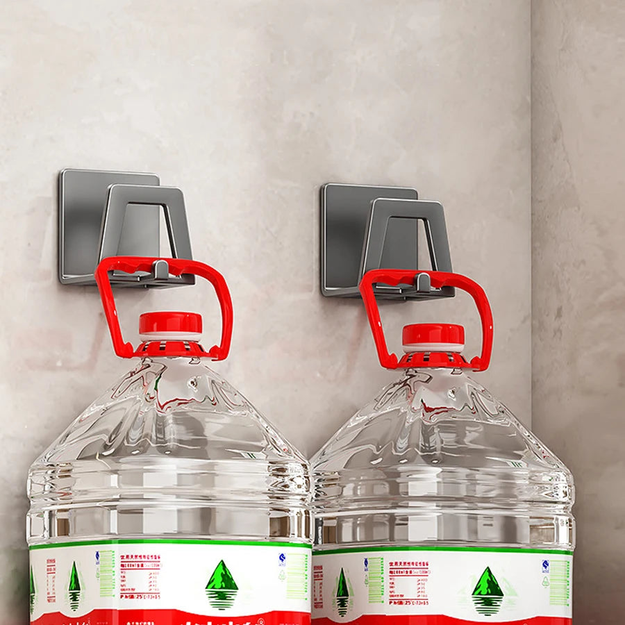 Kitchen Accessories Sink Sponge Rack Pot Lid Rack Drain Storage Holder Self Adhesive Stainless Steel Organizer Wall Hooks