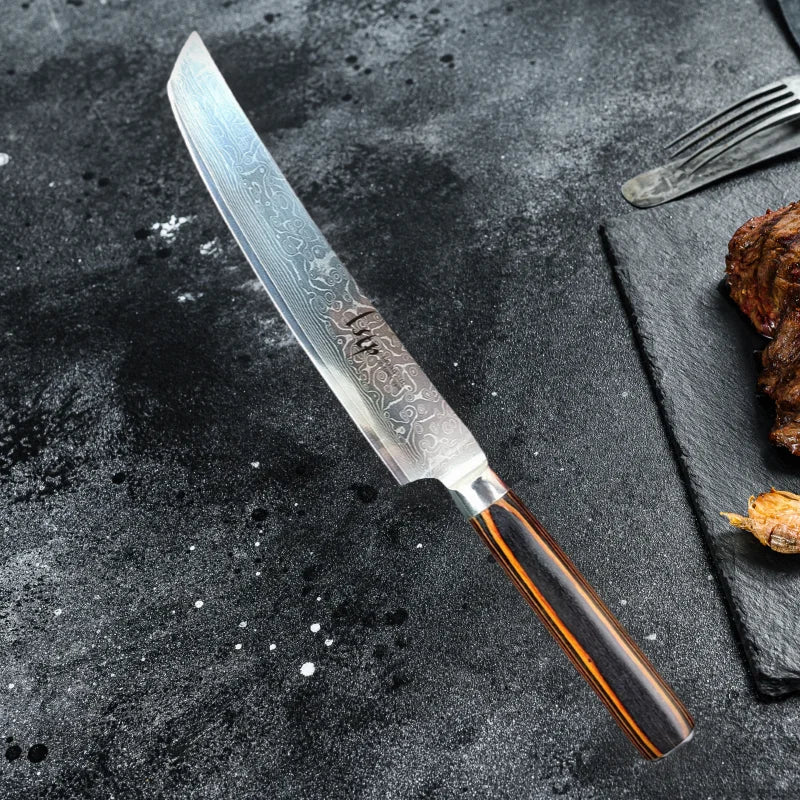 67 Layer Damascus Steel Japanese Chef Knife One Forging, Lasting Sharp Fish Sushi Slicing Filleting Knife Cooking Cutting Tools