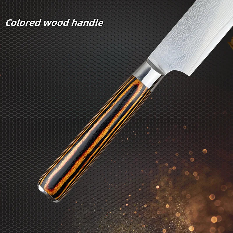 67 Layer Damascus Steel Japanese Chef Knife One Forging, Lasting Sharp Fish Sushi Slicing Filleting Knife Cooking Cutting Tools
