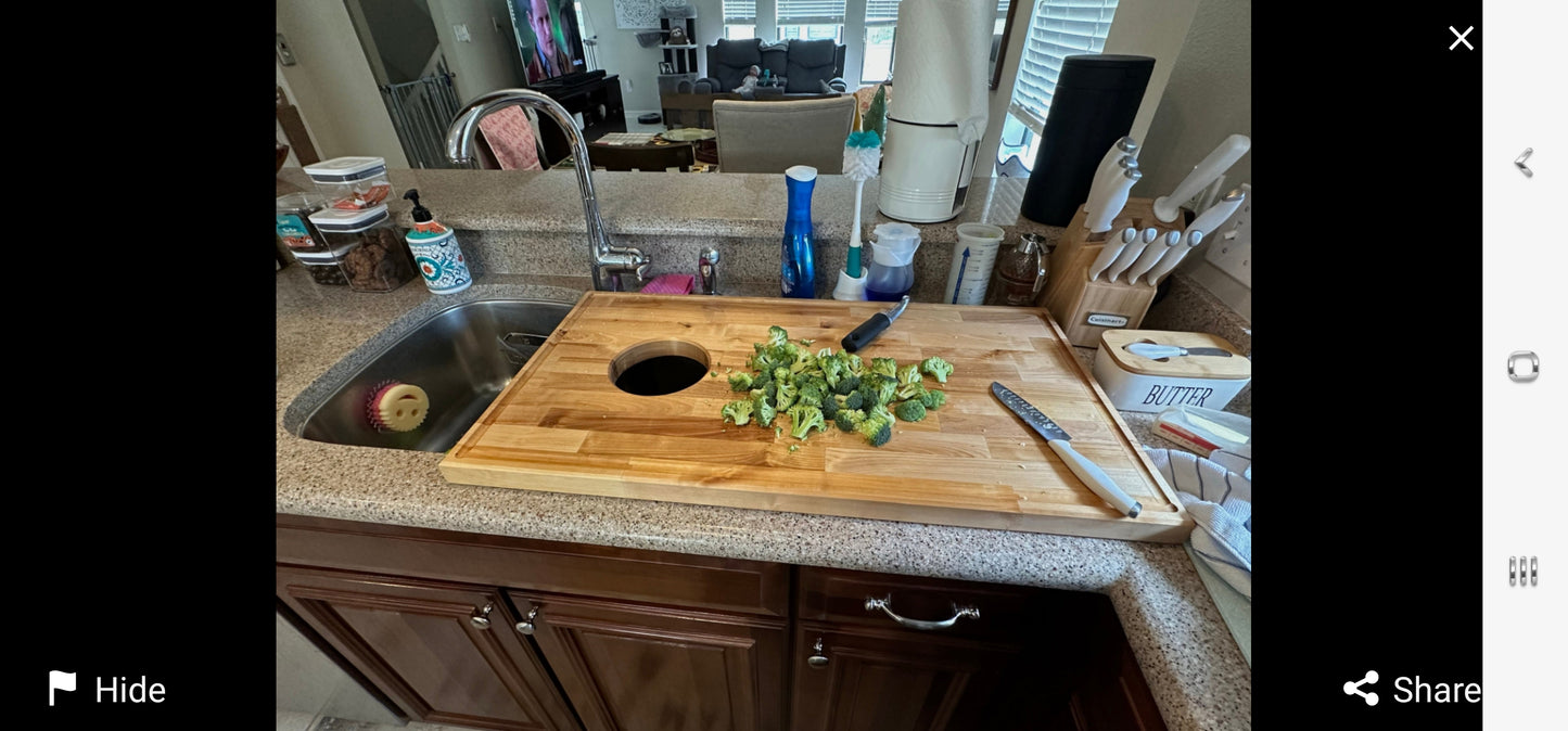 Butcher Block Sink Cover