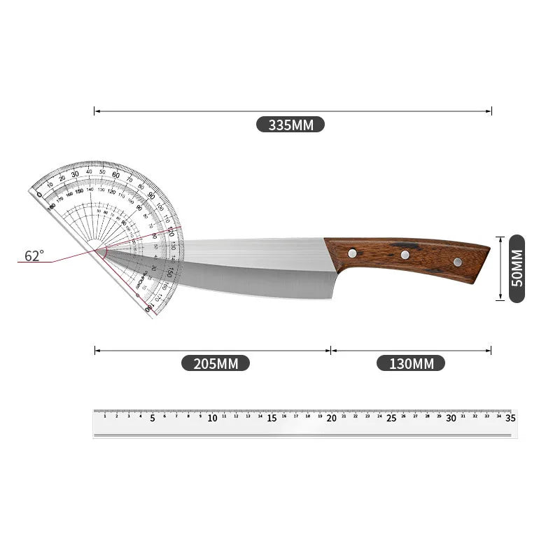 8 Inch Chef Knife Rosewood Handle Stainless Steel Kitchen Knife Butcher Skining Knife Super Fast Sharp Boning Knife