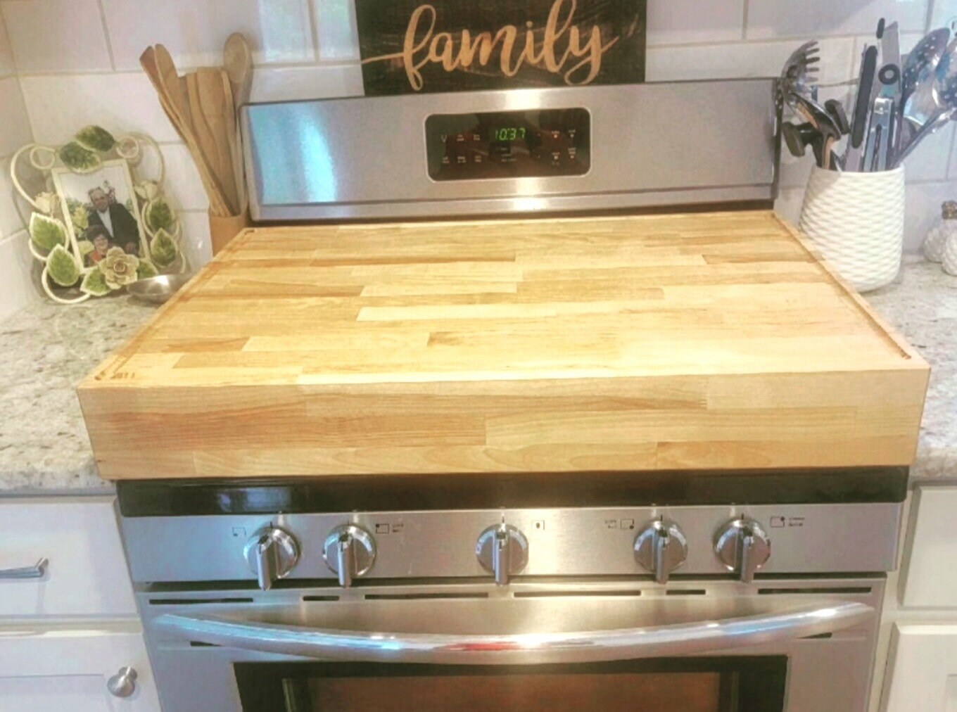 Butcher Block Stove Cover Custom Sizes Available!!! ***HEAVY DUTY***