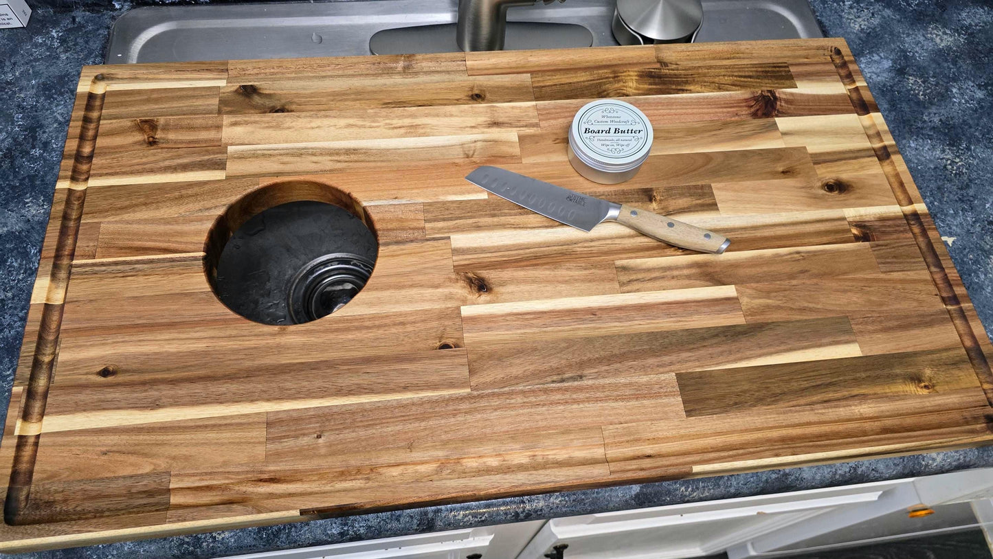 Acacia Butcher Block Sink Cover Cutting Board
