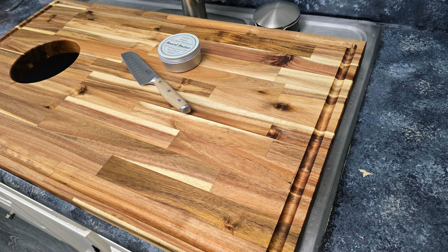 Acacia Butcher Block Sink Cover Cutting Board