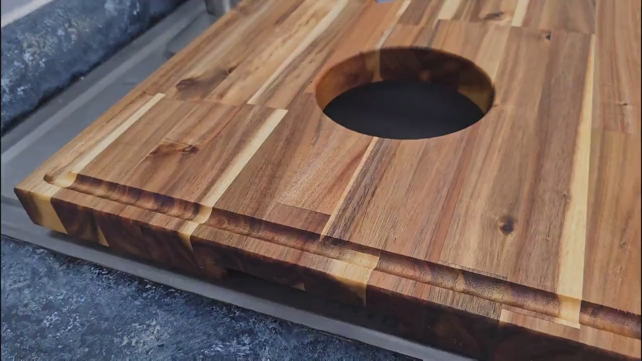Acacia Butcher Block Sink Cover Cutting Board
