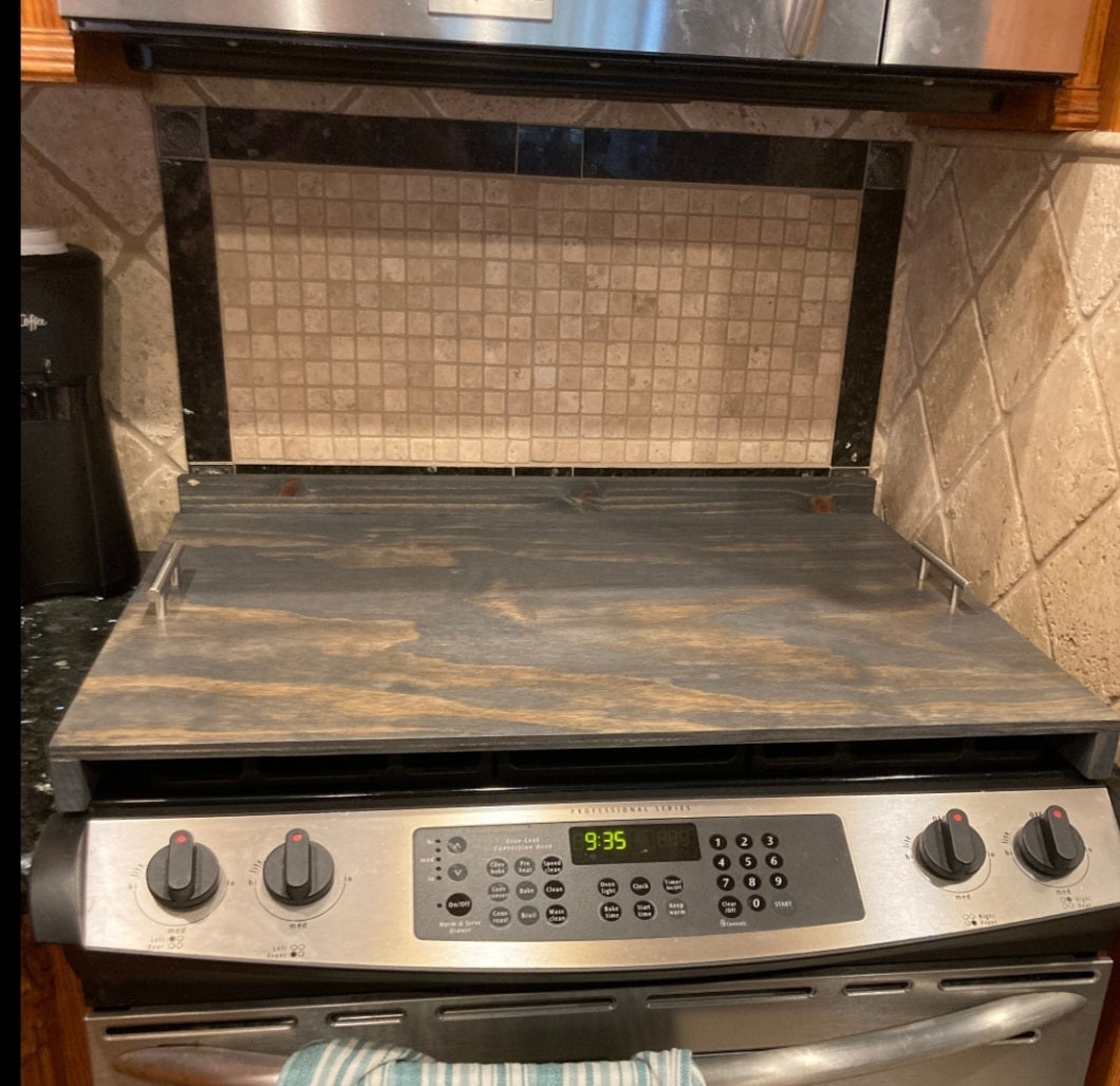 Pine Noodle Board — Stove Top Cover, Tray Style | Custom Sizes