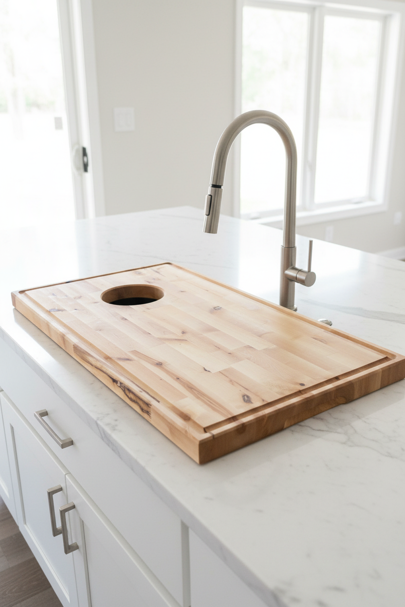 Handmade Hardwood Sink Cover & Over-the-Sink Cutting Board | Custom Sizes