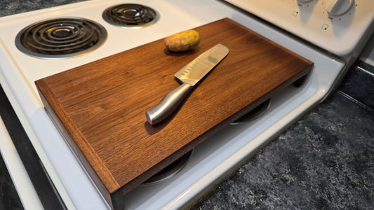 Stovetop Prep Board | Handmade Butcher Block Cutting Board with Legs