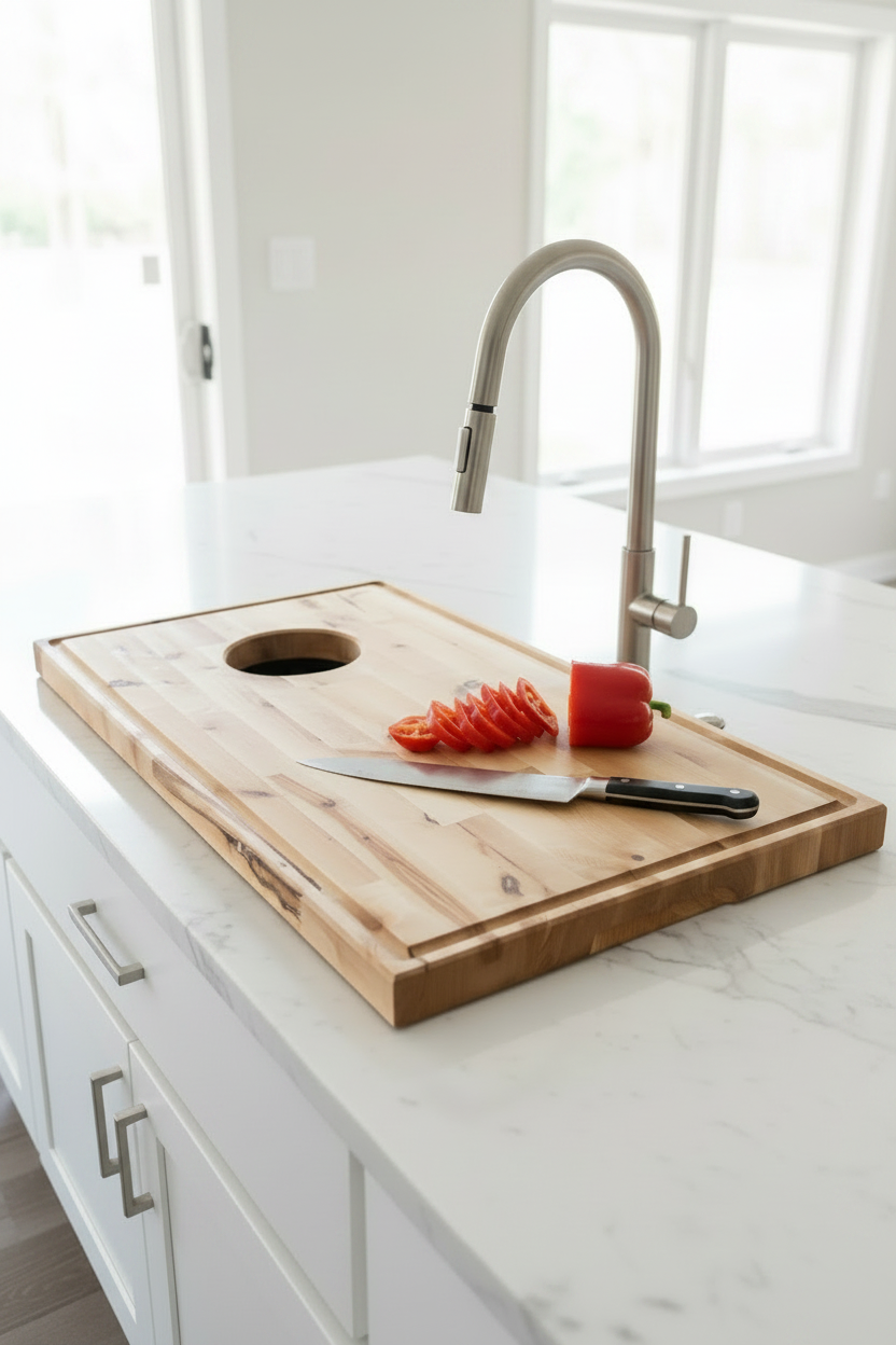 Handmade Hardwood Sink Cover & Over-the-Sink Cutting Board | Custom Sizes